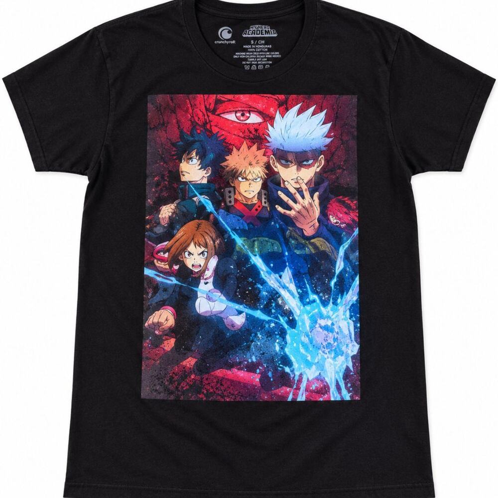 My Hero Academia Men’s Black Graphic T-Shirt Shoto Todoroki Anime Tee